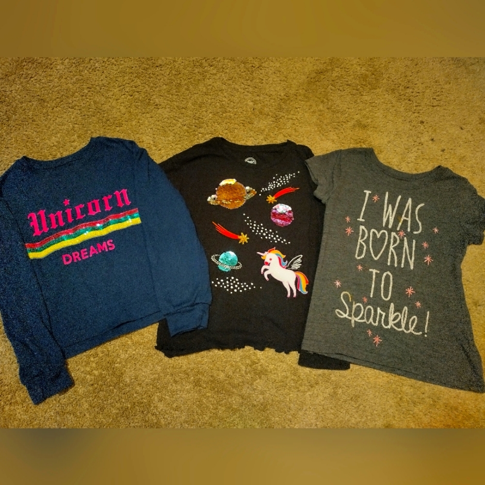 Lot of cute shirts for little girls! All size 6/6x